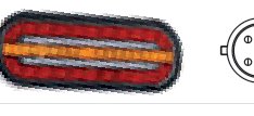 Feu arrière LED 3 fonctions 12-24 V — baïonnette 5 broches Fristom FT-320 LED BAJONET