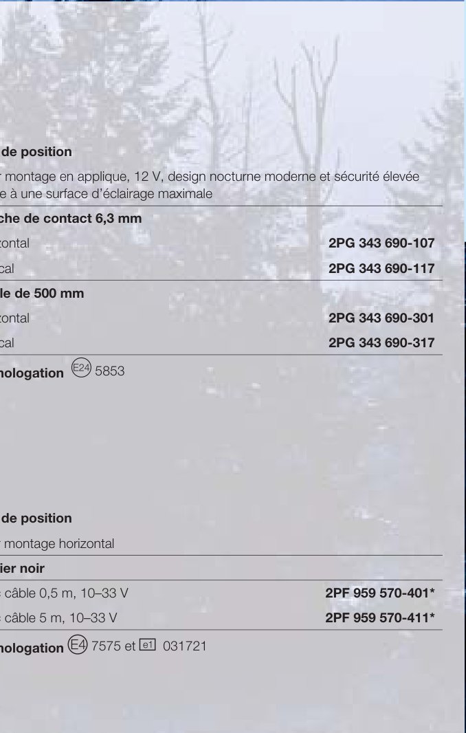 Feu de position Hella 2PG 343 690-107