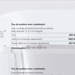 Feu de position Hella 2PF 964 295-021