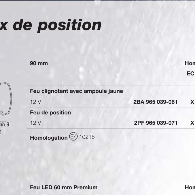 Feu de position Hella 2PF 965 039-071