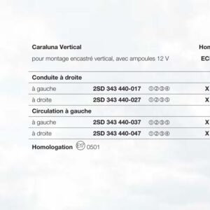 Feu arrière Caraluna Vertical droit Hella 2SD 343 440-027