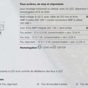 Feu arrière, de stop et clignotant Hella 2SD 343 910-017