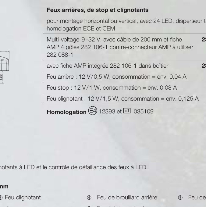 Feu arrière, de stop et clignotant Hella 2SD 343 910-017