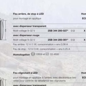 Feu arrière, stop LED Hella 2SB 344 200-027