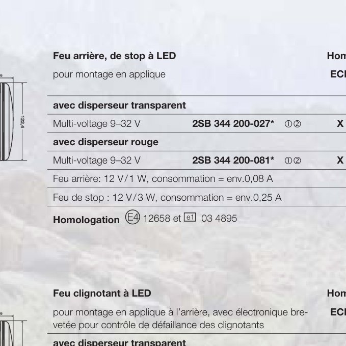 Feu arrière, stop LED Hella 2SB 344 200-081