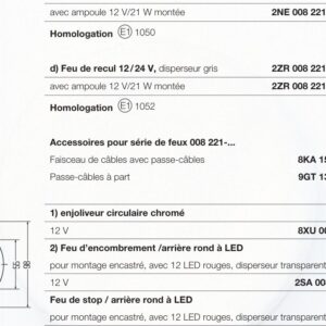 Feu de recul Hella 2ZR 008 221-157