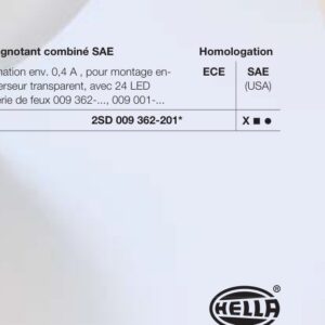 Feu arrière, stop, clignotant Hella 2SD 009 362-201