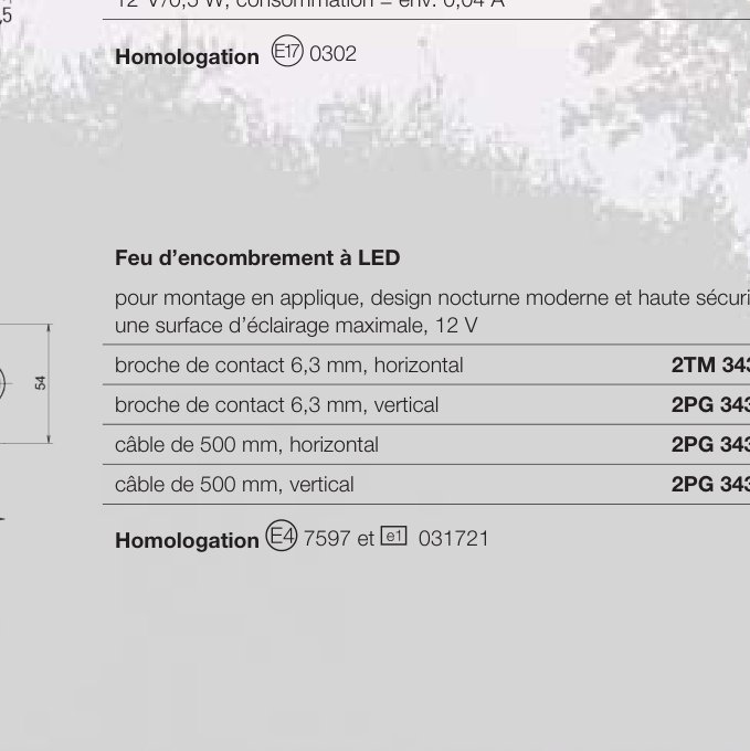 Feu d’encombrement LED Hella 2PG 343 690-167