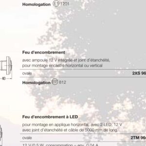 Feu d&rsquo;encombrement LED ovale Hella 2TM 964 295-101