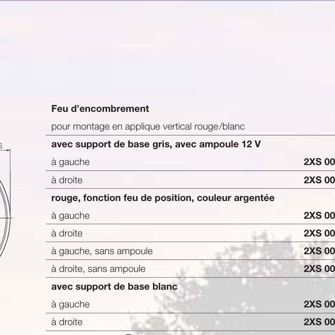 Feu d’encombrement Hella 2XS 008 479-001