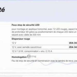 Feu stop de sécurité LED Hella 2DA 343 106-007
