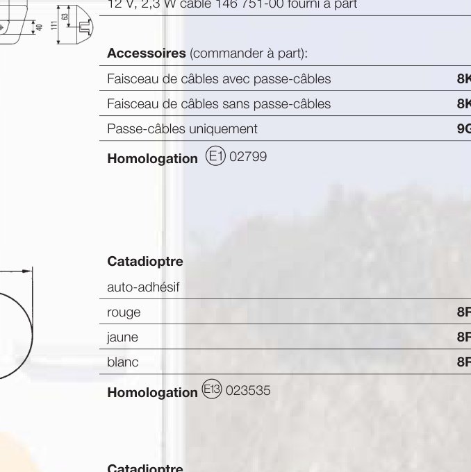 Catadioptre auto-adhésif Hella 8RA 002 014-081