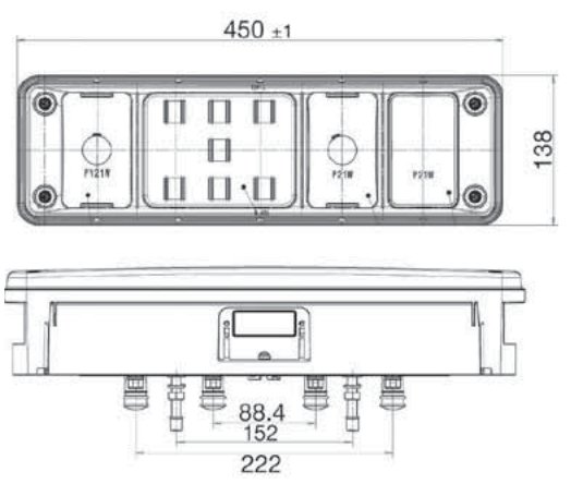 Feu arrière Full LED avec bras en caoutchouc gauche Hella 2VP 340 960-231