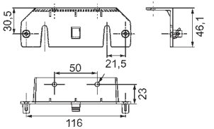 Feu de position latéral LED avec catadioptre Hella 2PS 008 645-891