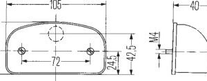 Éclaireur de plaque Hella 2KA 001 386-231