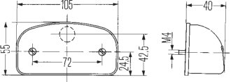 Éclaireur de plaque Hella 2KA 001 386-231