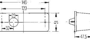 Répétiteur de clignotant Hella 2BM 008 355-001