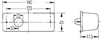 Répétiteur de clignotant Hella 2BM 008 355-001