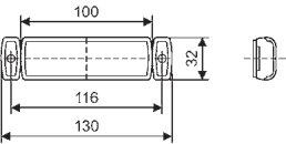 Feu de position LED avec catadioptre Hella 2PG 008 645-541
