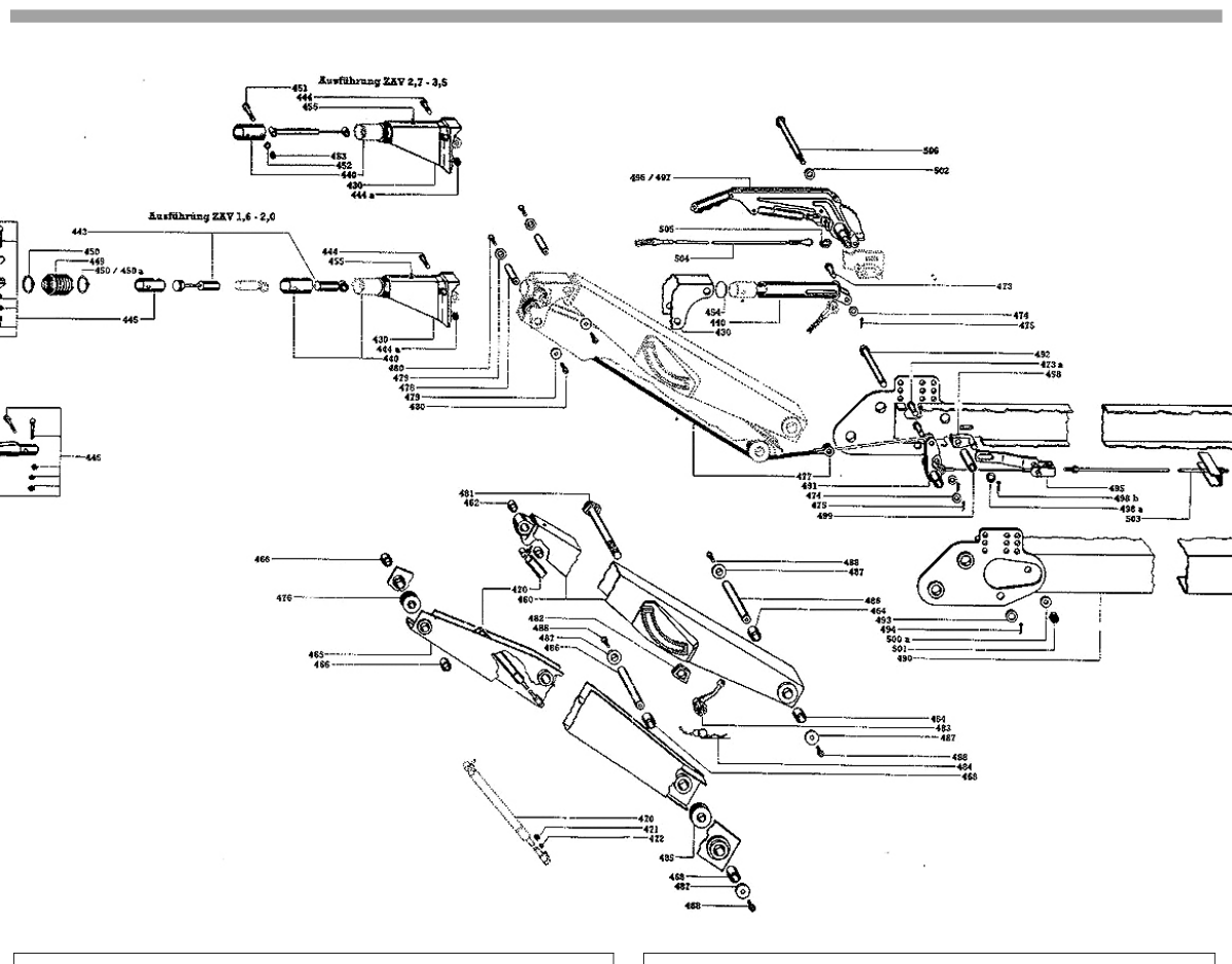 Vue éclatée Commande de freinage BPW ZAV 1.6-1 höhenverstellbar