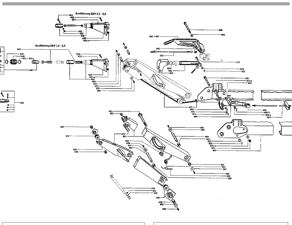 Vue éclatée Commande de freinage BPW ZAV 2.7-1 höhenverstellbar