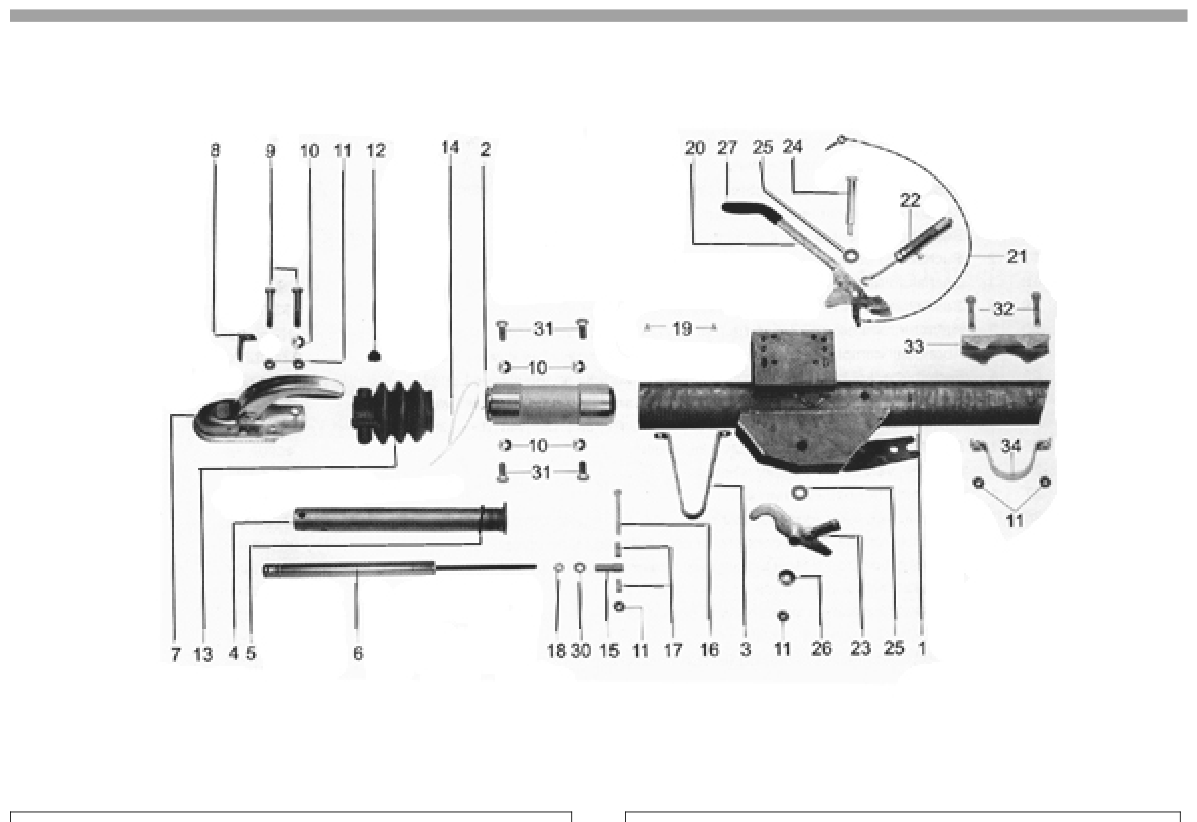 Vue éclatée Commande de freinage Knott KR 20-A Handbremshebel KH