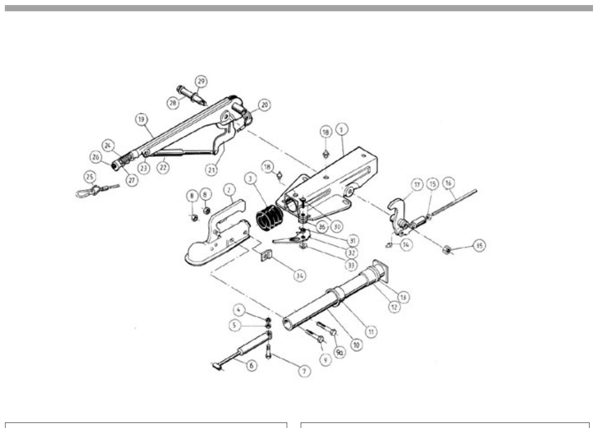 Vue éclatée Commande de freinage AL-KO 90 S Federspeicher bis 1988