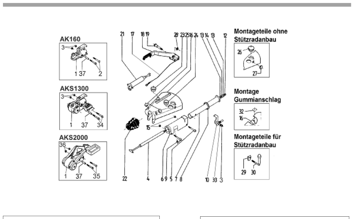 Vue éclatée Commande de freinage AL-KO 150 V ETI-Nr. 811273 ab 1999