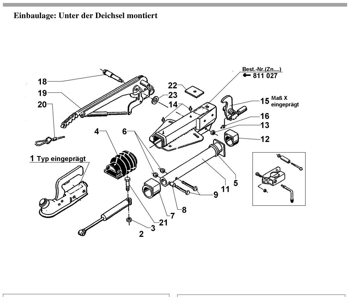 Vue éclatée Commande de freinage AL-KO 161 S ETI-Nr. 811028 ab 1993