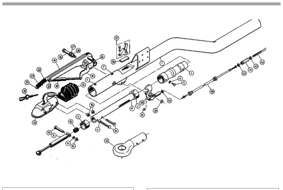 Vue éclatée Commande de freinage AL-KO 251 R Gasfeder bis 12/1988