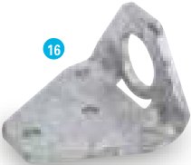 Support de charnière de verrou de rampe Ifor Williams CP00684