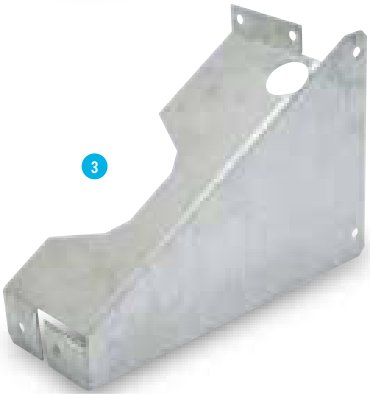 Support de patin et réservoir côté droit pour DP120 Ifor Williams C12032
