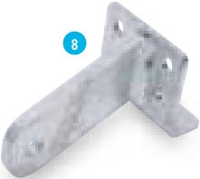 Support de vérin à gaz supérieur Ifor Williams C10640