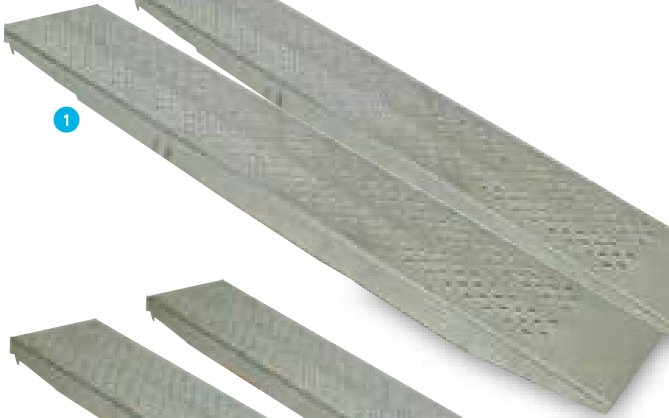 Paire de patins de chargement perforés en acier 1,8m Ifor Williams KX5566