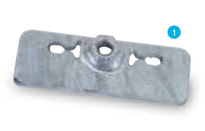 Support de fixation pour poteau central Ifor Williams AS2554