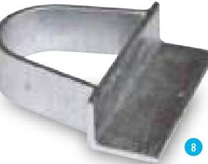 Support arrière fixé au châssis pour protéger le corps lors du basculement Ifor Williams AS7261
