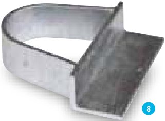 Support arrière fixé au châssis pour protéger le corps lors du basculement Ifor Williams AS7261