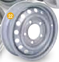 Centre de roue 500F x 16 » ventilé Ifor Williams P0808S