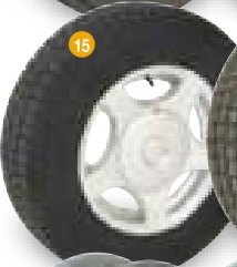 Roue complète alliage 165R13C 8PR Ifor Williams P0841AL