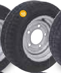 Roue complète 195/60R12 Ifor Williams P08891