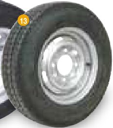 Roue complète alliage 195/60R12 Ifor Williams P08891AL