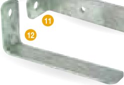 Support de garde-boue avant et arrière tandem Ifor Williams C00476