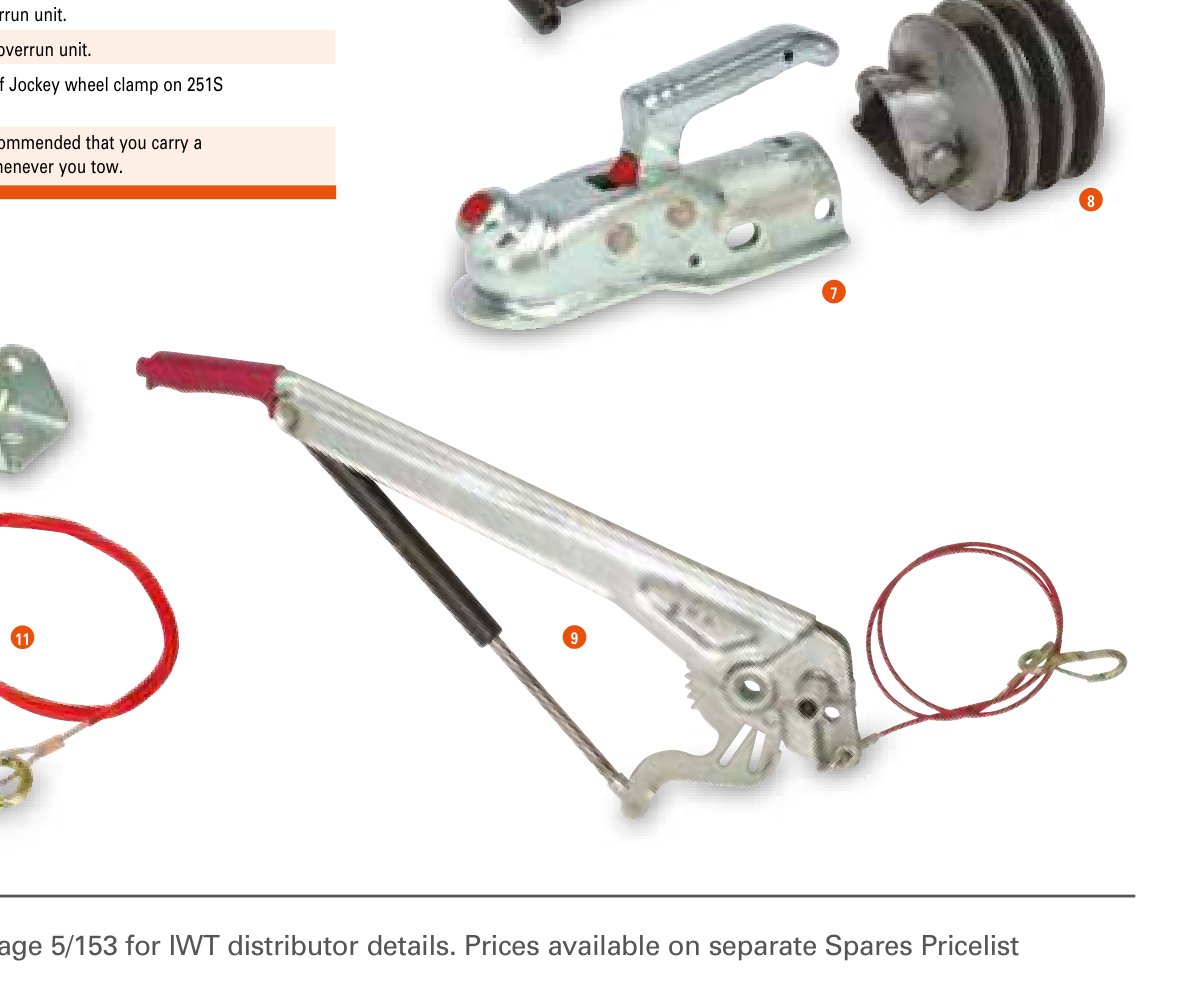 Levier de frein pour tête d’attelage 251S Ifor Williams P0545