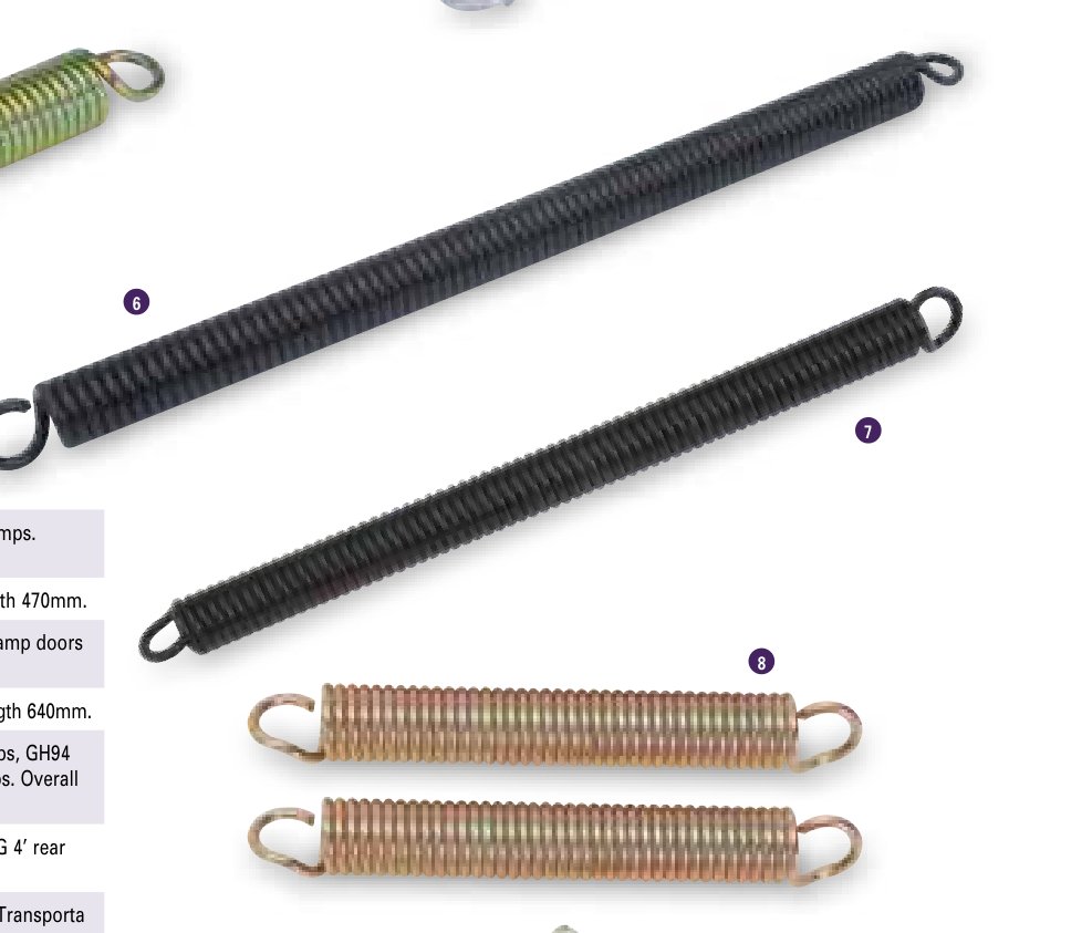 Kit ressort de rampe Ifor Williams KS0803