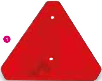Catadioptre triangulaire arrière Ifor Williams P0661