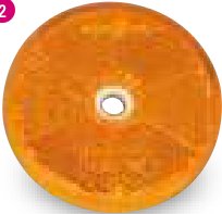Catadioptre rond ambre Ifor Williams P0691