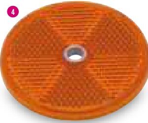 Catadioptre rond ambre Ifor Williams P1820
