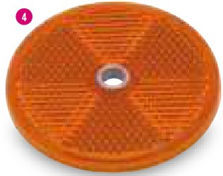 Catadioptre rond ambre Ifor Williams P1820
