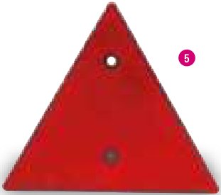 Catadioptre triangulaire arrière Ifor Williams P1821