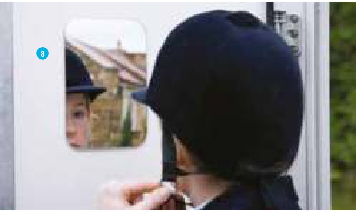 Grooms Door Vanity Mirror. A choice of where it can be positioned within the trailer. Ifor Williams B0163